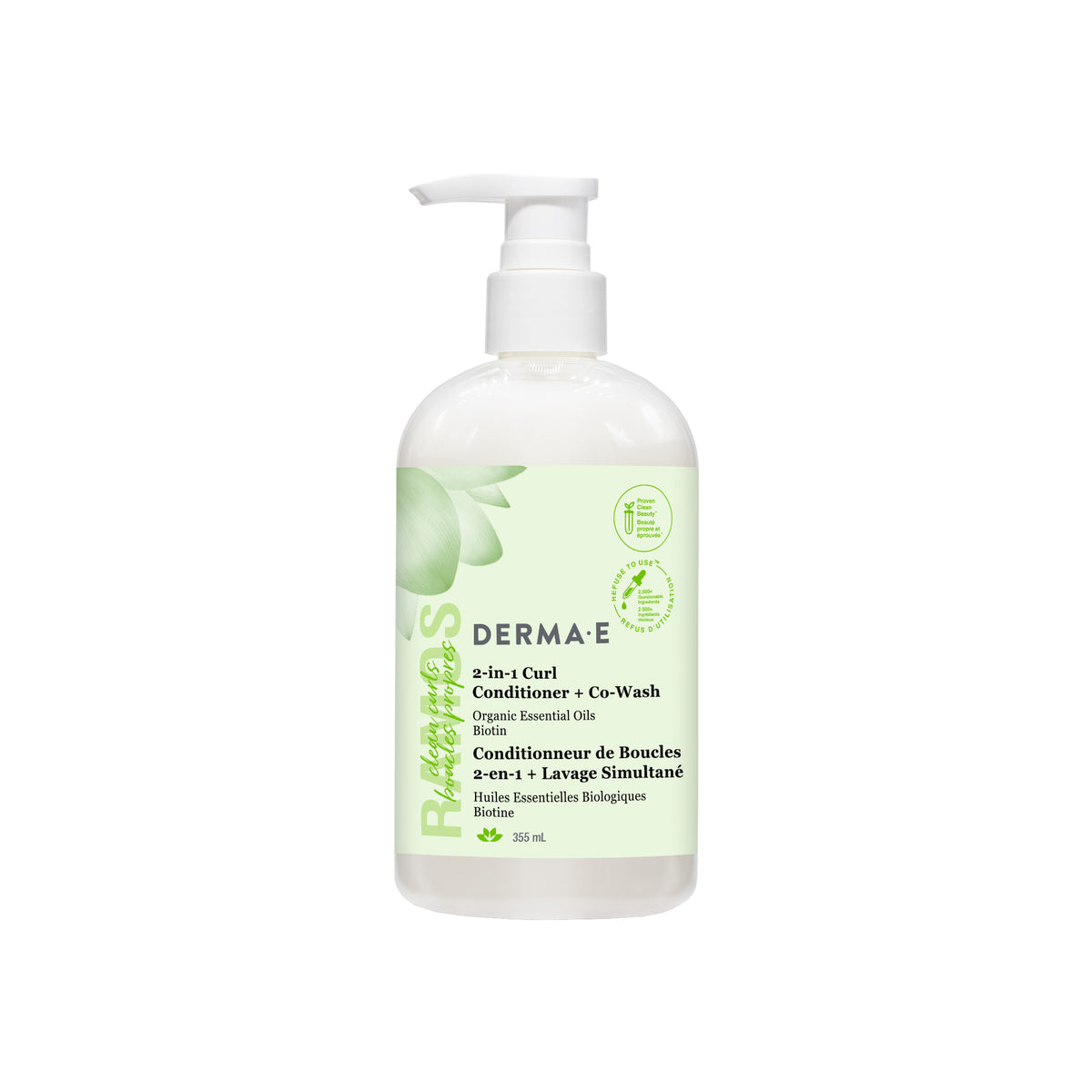 Derma E Ramos 2-in-1 Curl Conditioner and Co-Wash, 355ml