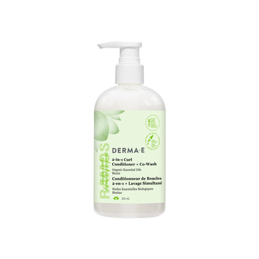 Derma E Ramos 2-in-1 Curl Conditioner and Co-Wash, 355ml
