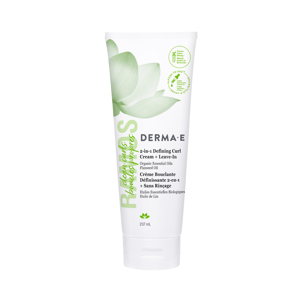 Derma E Ramos 2-in-1 Defining Curl Cream + Leave-In Conditioner, 237ml