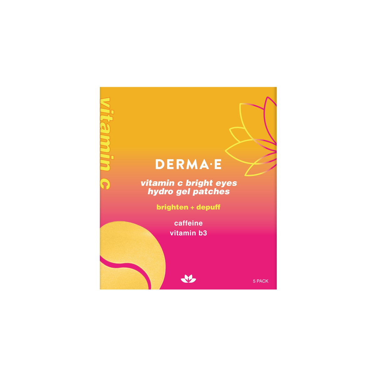 Derma E Vitamin C Bright Eyes Hydro Gel Eye Patches, 5 Pairs