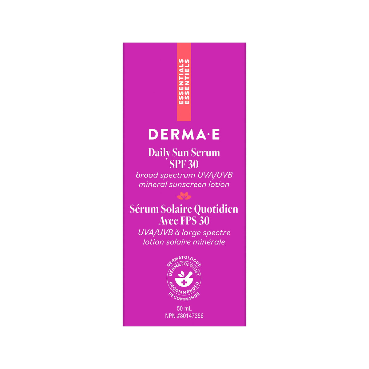Derma E Essentials Daily Sun Drops SPF 30, Mineral Zinc, 50ml