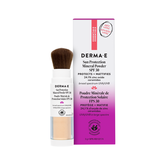 Derma E Sun Protection Mineral Powder SPF 30, Non-Nano Zinc, 5g