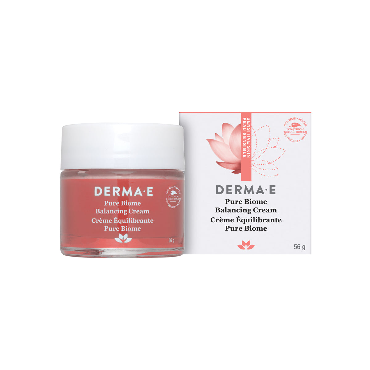 Derma E Pure Biome Balancing Cream with Probiotics, 56g