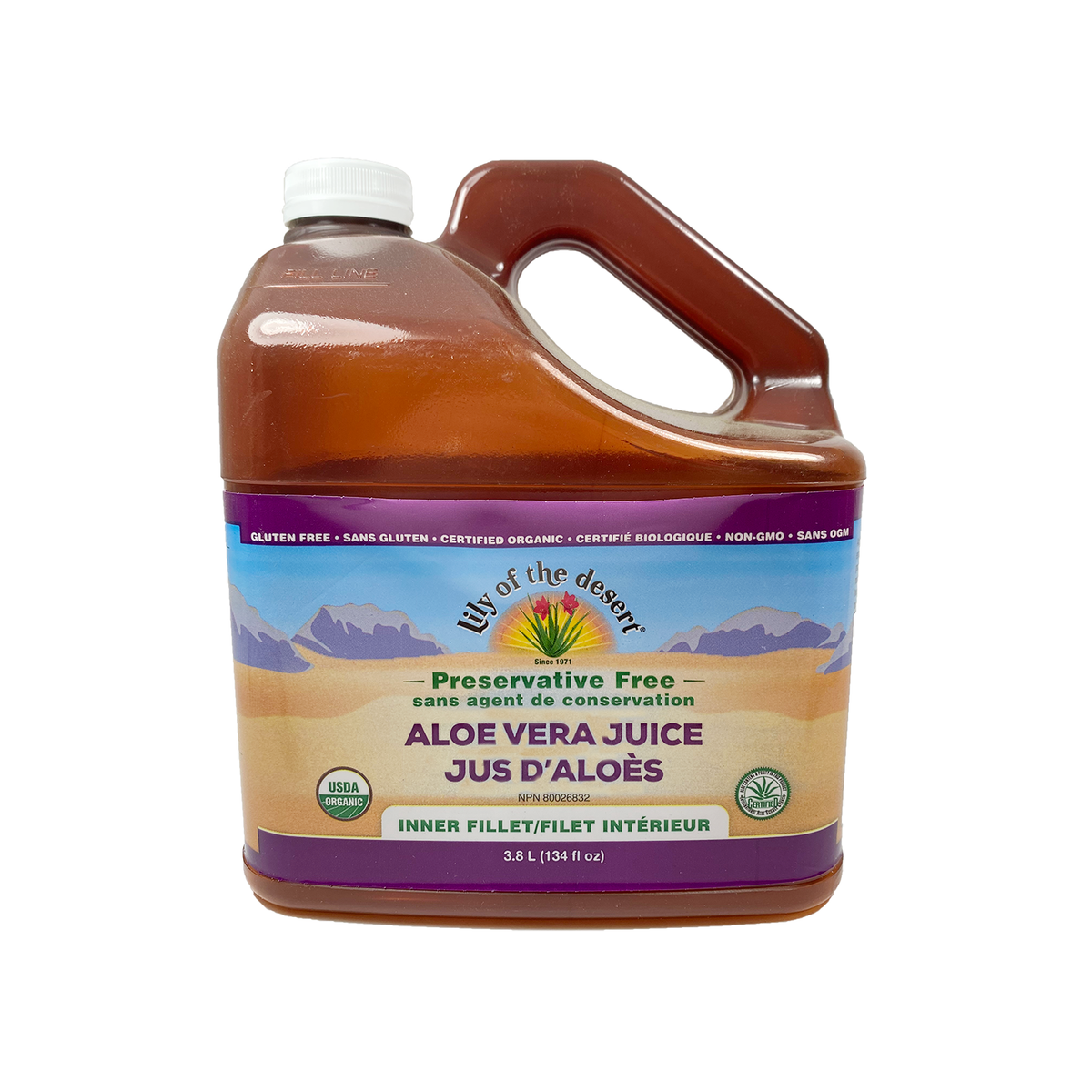 Lily of the Desert Preservative-Free Aloe Vera Juice Inner Fillet, 3.8L