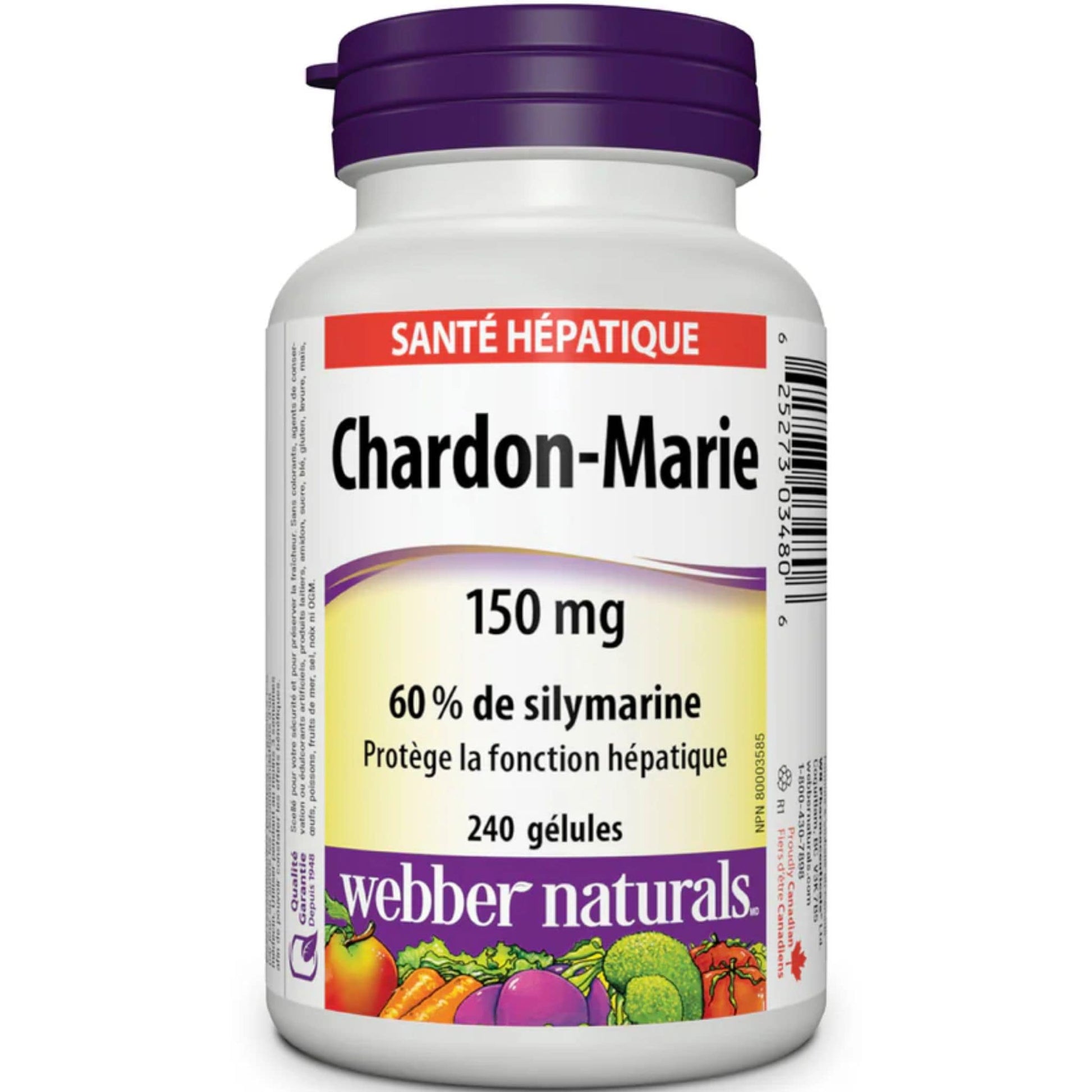 Webber Naturals Milk Thistle Extract 150mg, 240 Softgels Webber Naturals Milk Thistle Extract 150mg, 240 Softgels