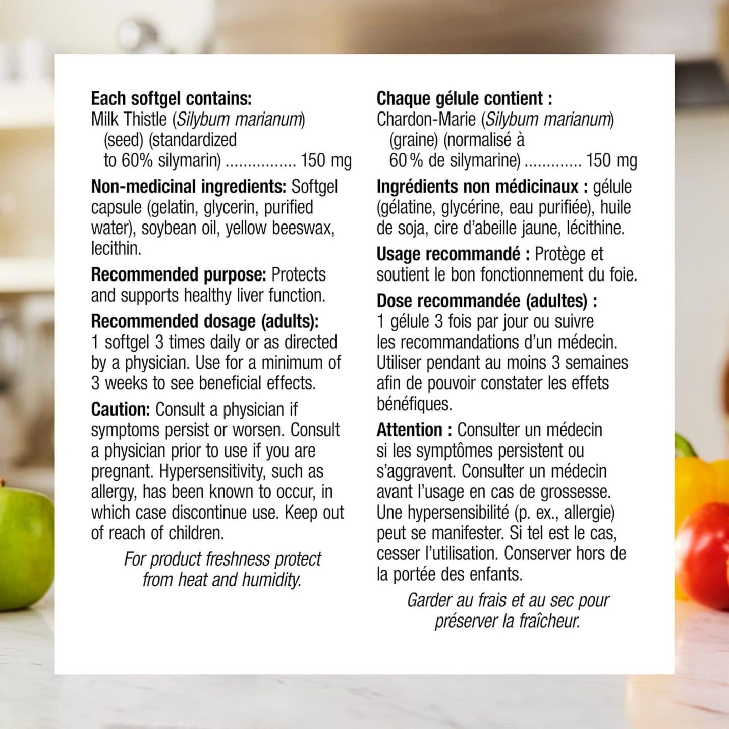 240 Softgels | Webber Naturals Milk Thistle 150mg 60% Silymarin