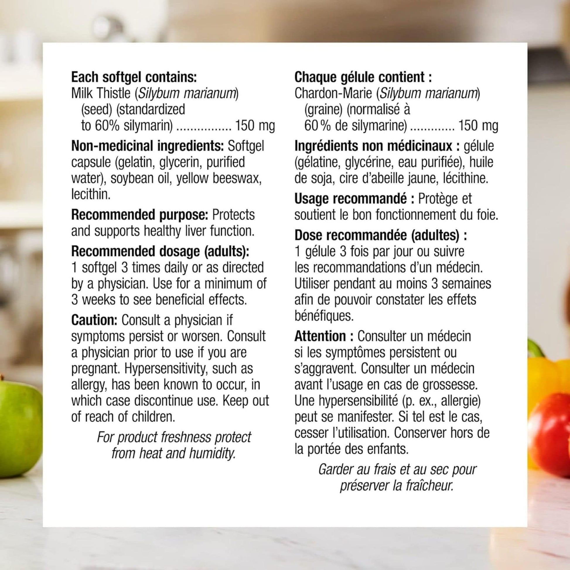 240 Softgels | Webber Naturals Milk Thistle 150mg 60% Silymarin