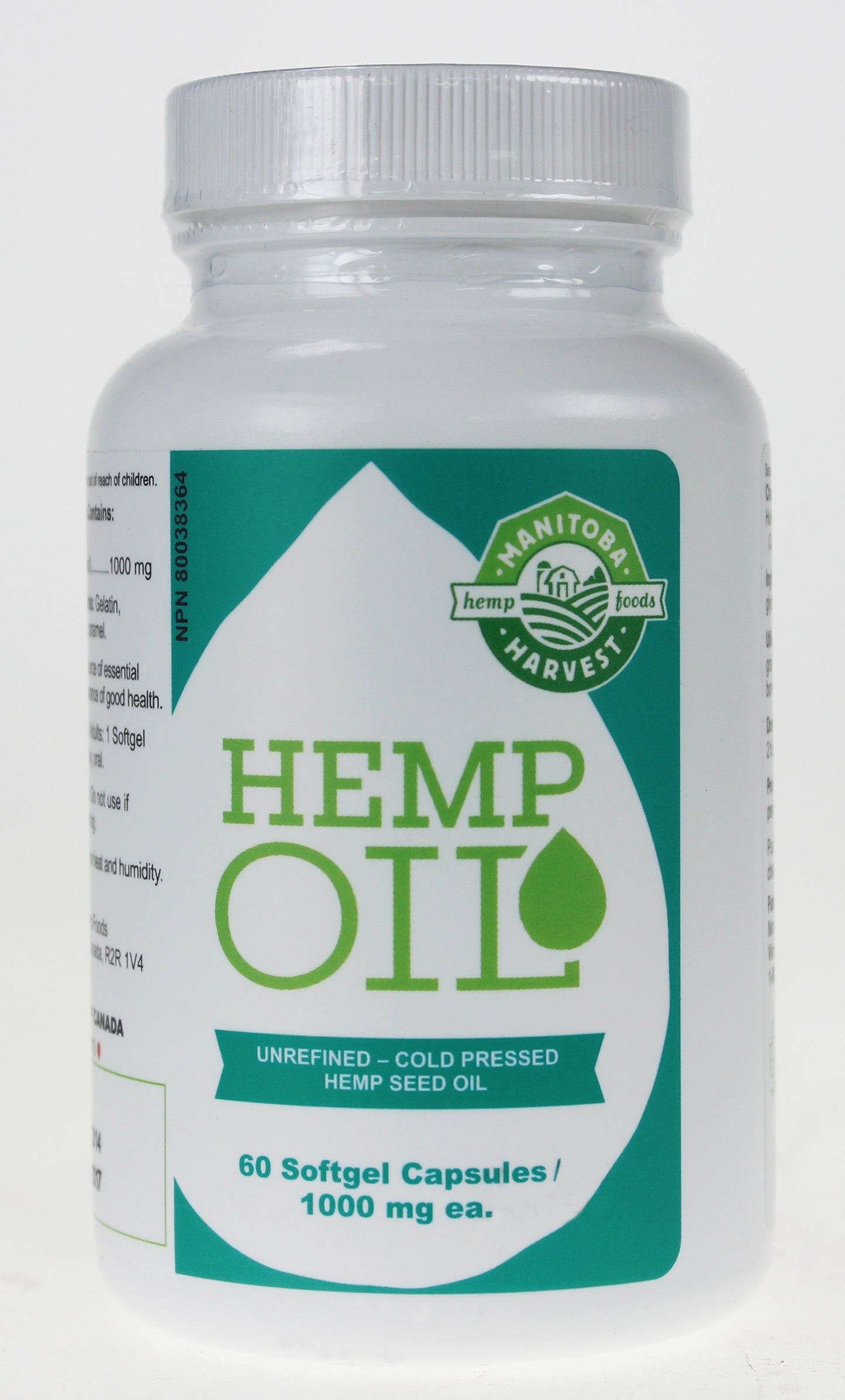 60 Softgels | Manitoba Harvest Hemp Seed Oil Capsules 60 Softgels
