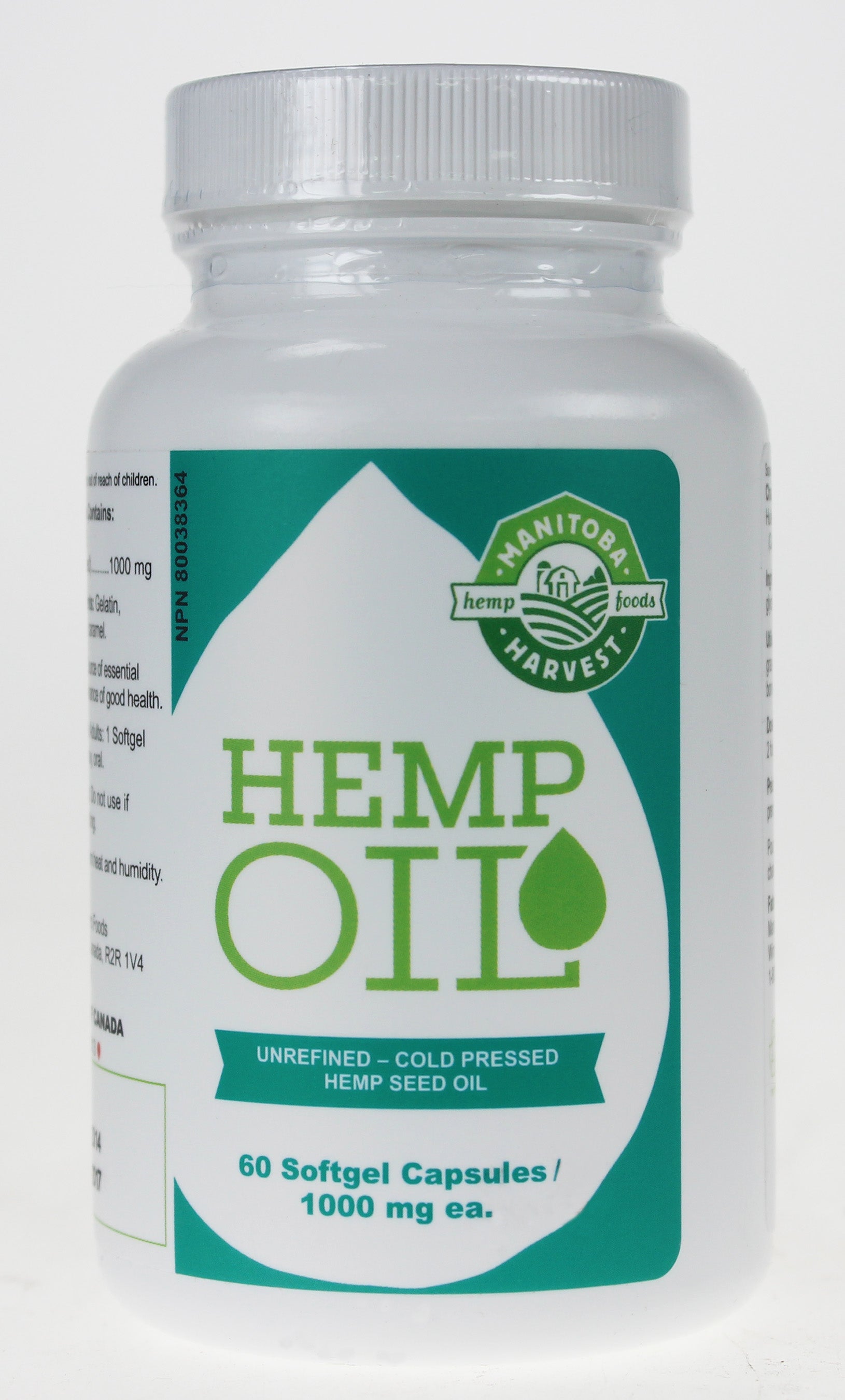 60 Softgels | Manitoba Harvest Hemp Seed Oil Capsules 60 Softgels