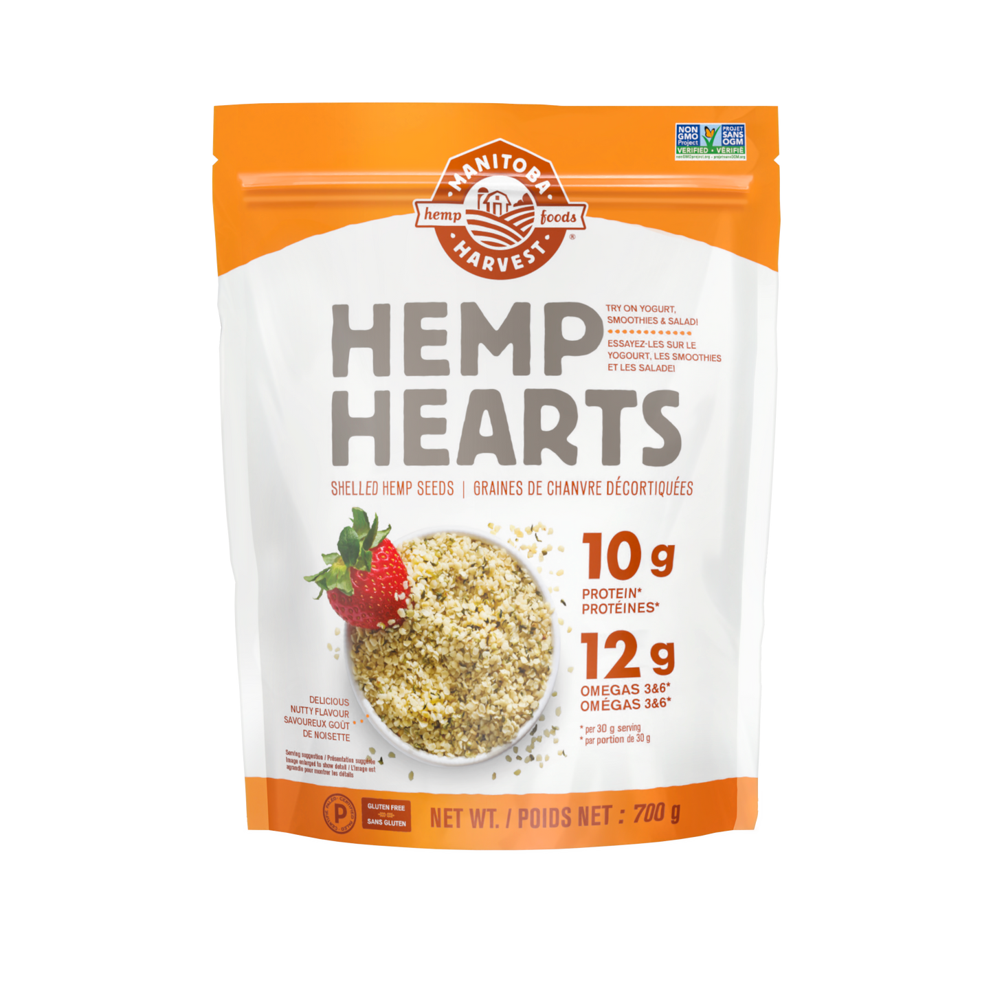 Manitoba Harvest Hemp Hearts, Natural, 10g Omegas 3 & 6 Per 30g, Vegan, Non-GMO