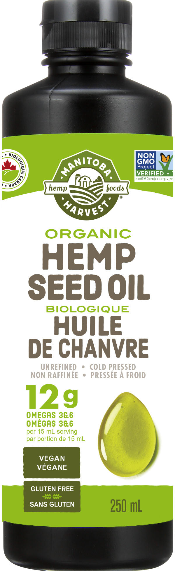 250ml | Manitoba Harvest Organic Hemp Seed Oil 250ml