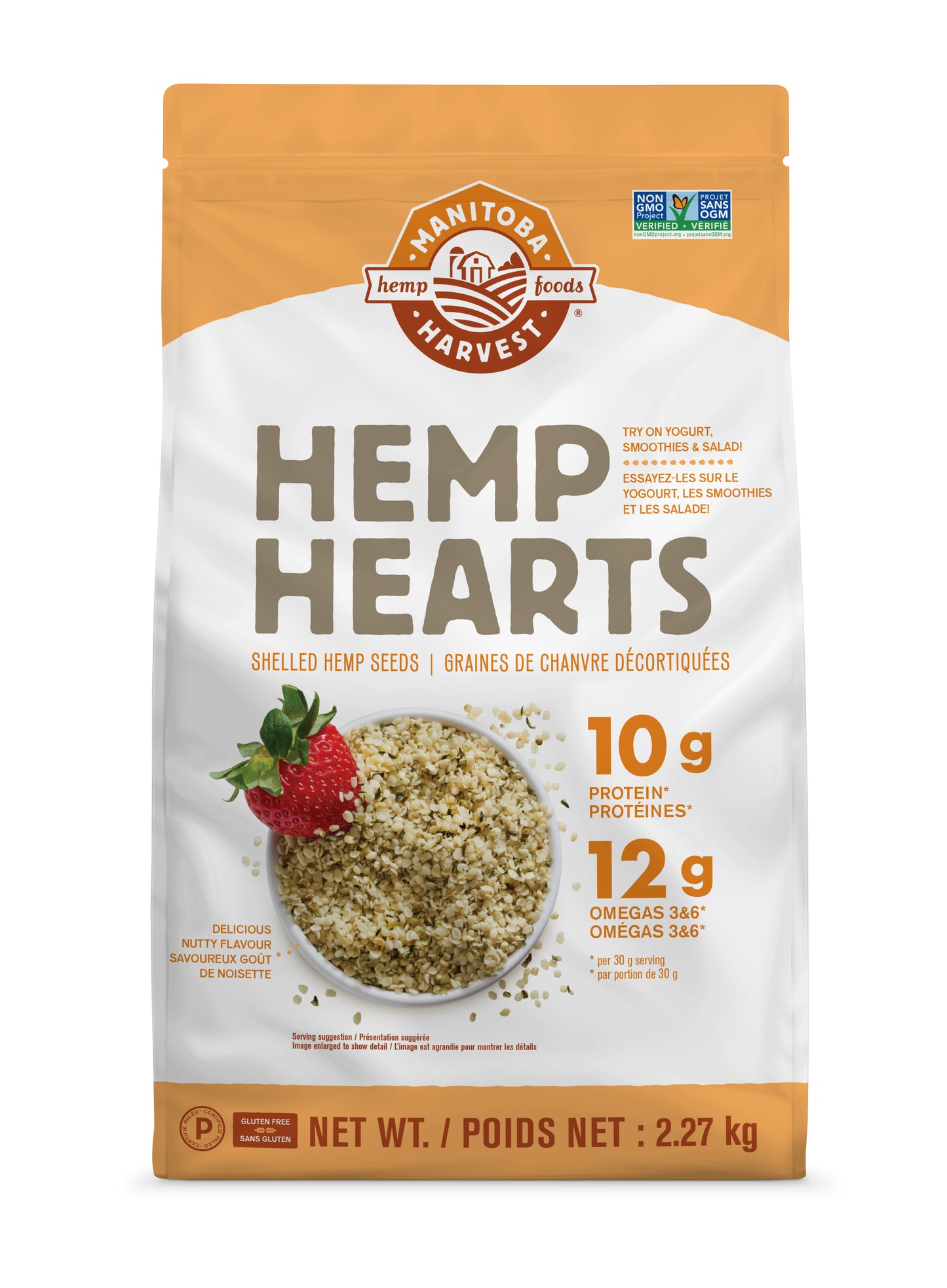 Manitoba Harvest Hemp Hearts, Natural, 10g Omegas 3 & 6 Per 30g, Vegan, Non-GMO