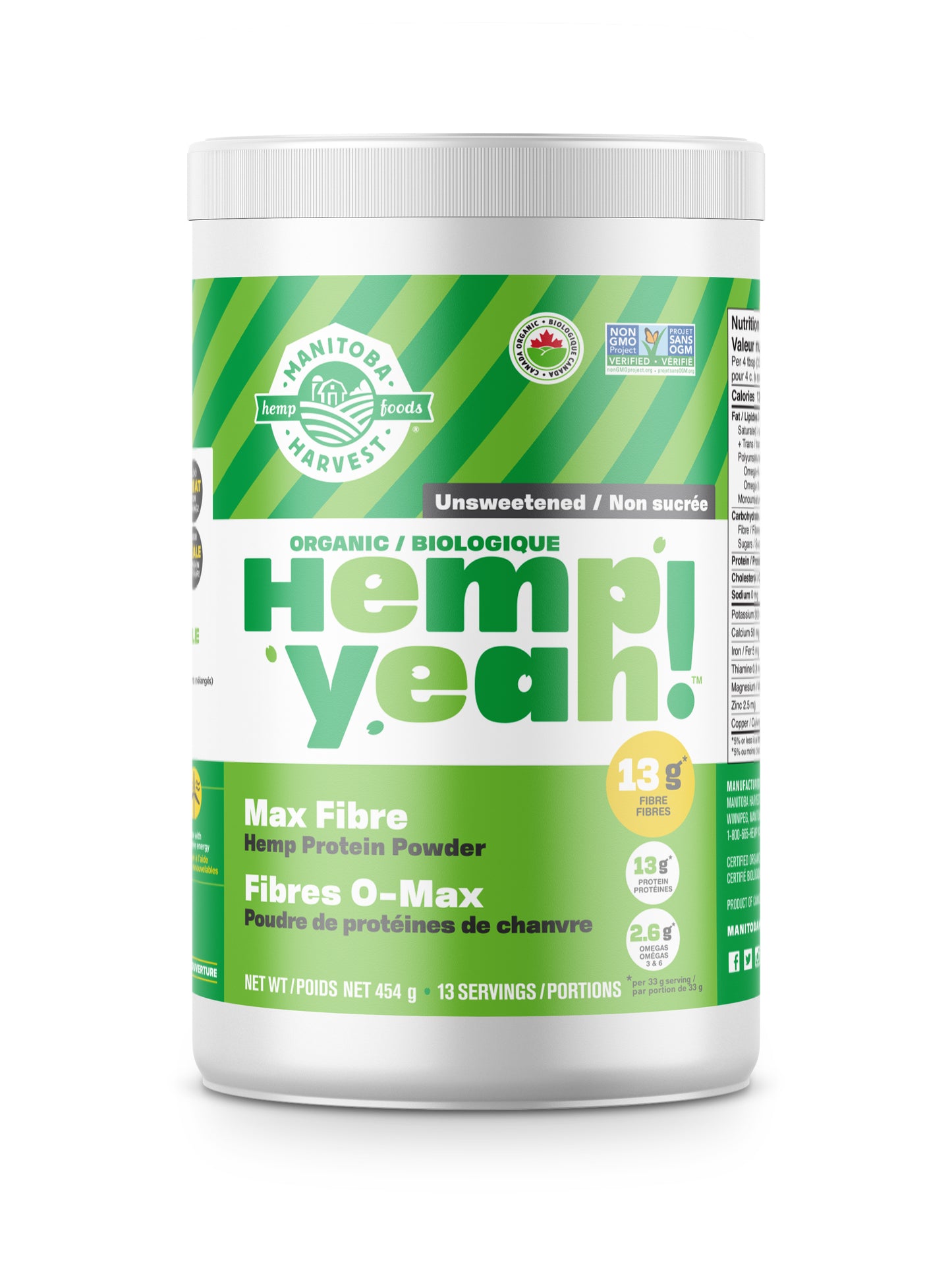 454g | Manitoba Harvest Hemp Yeah! Max Fibre 454g