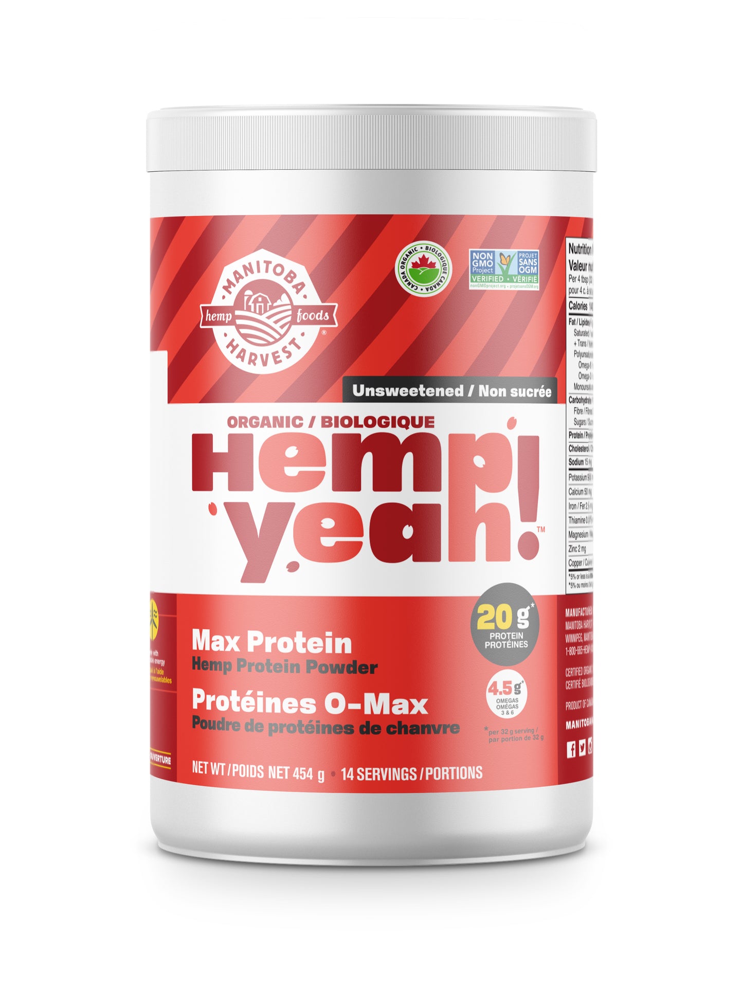 454g | Manitoba Harvest Hemp Yeah! Max Protein 454g