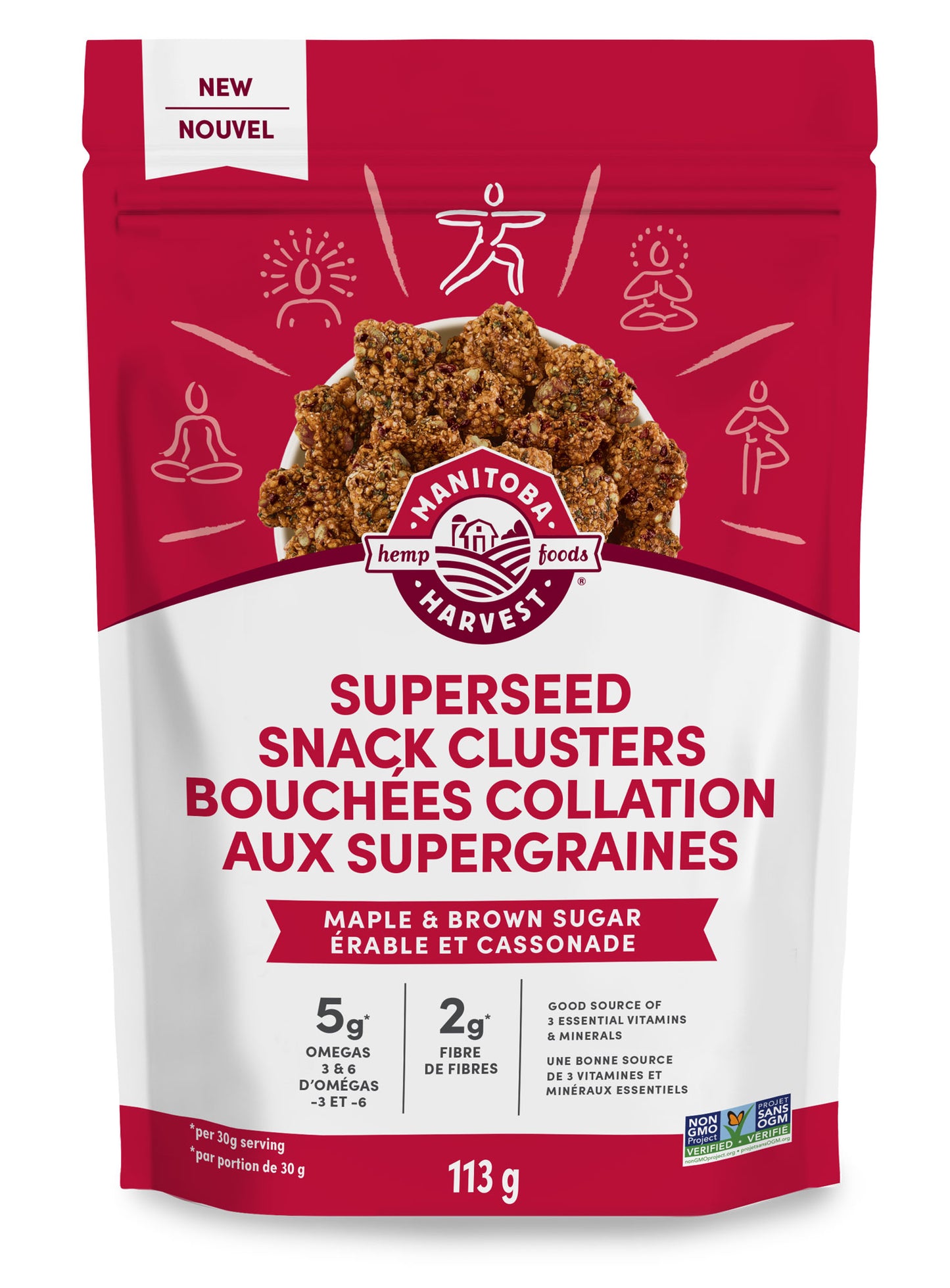 Maple Brown Sugar | Manitoba Harvest Hemp Snack Clusters Maple Brown Sugar