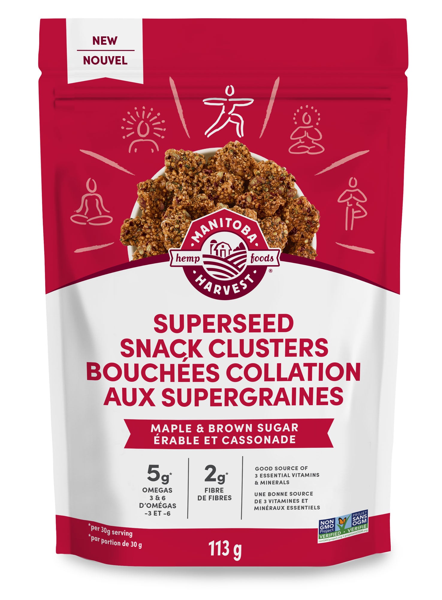 Maple Brown Sugar | Manitoba Harvest Hemp Snack Clusters Maple Brown Sugar