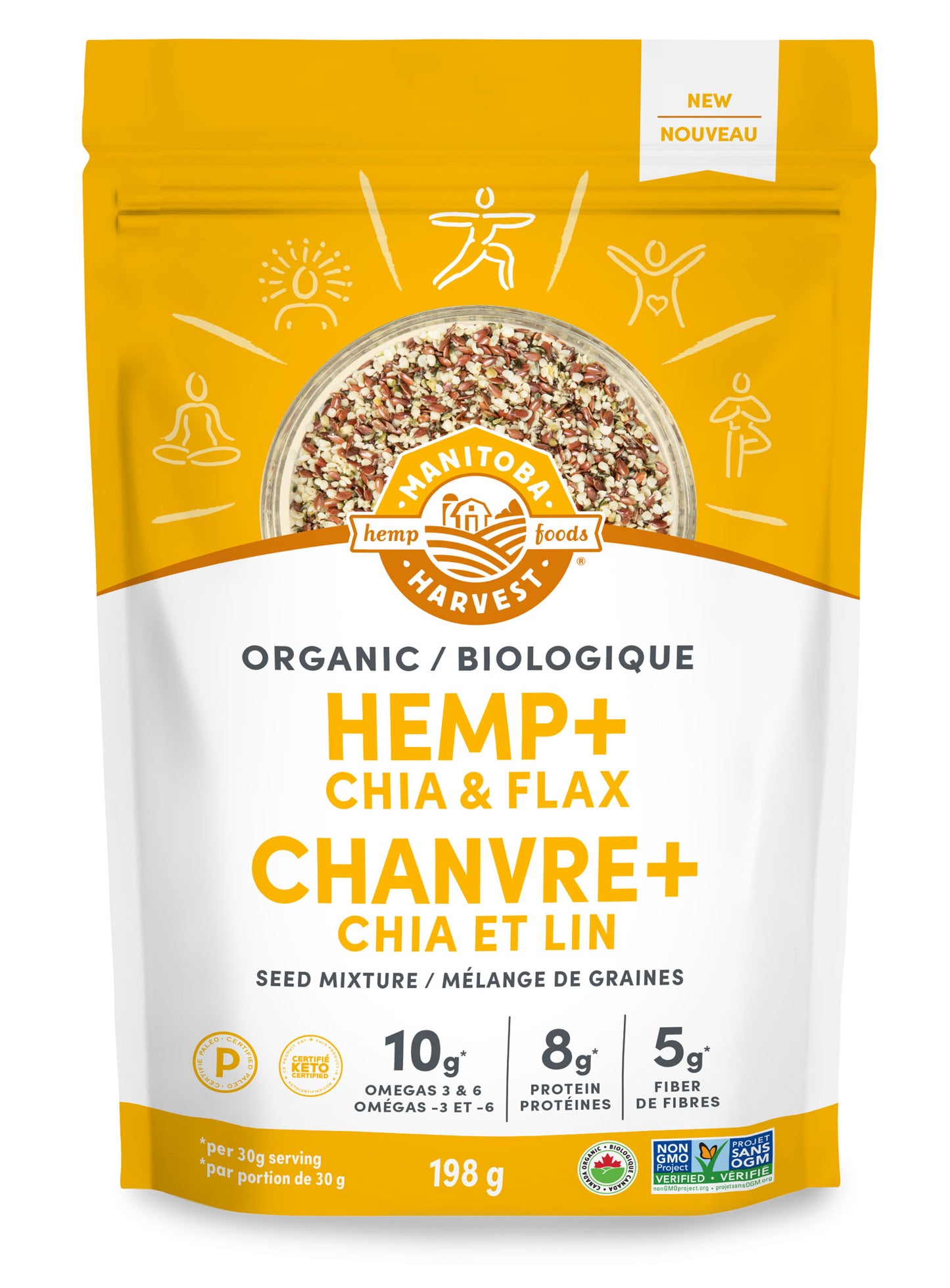 198g | Manitoba Harvest Hemp Chia & Flax 198g