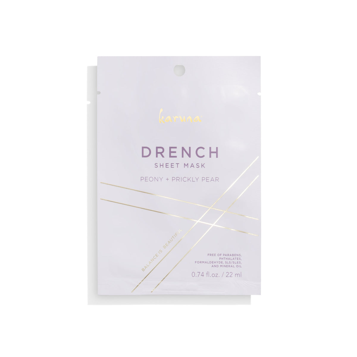 Karuna Drench Sheet Mask, Hydrating Plant Cellulose Mask, 22ml
