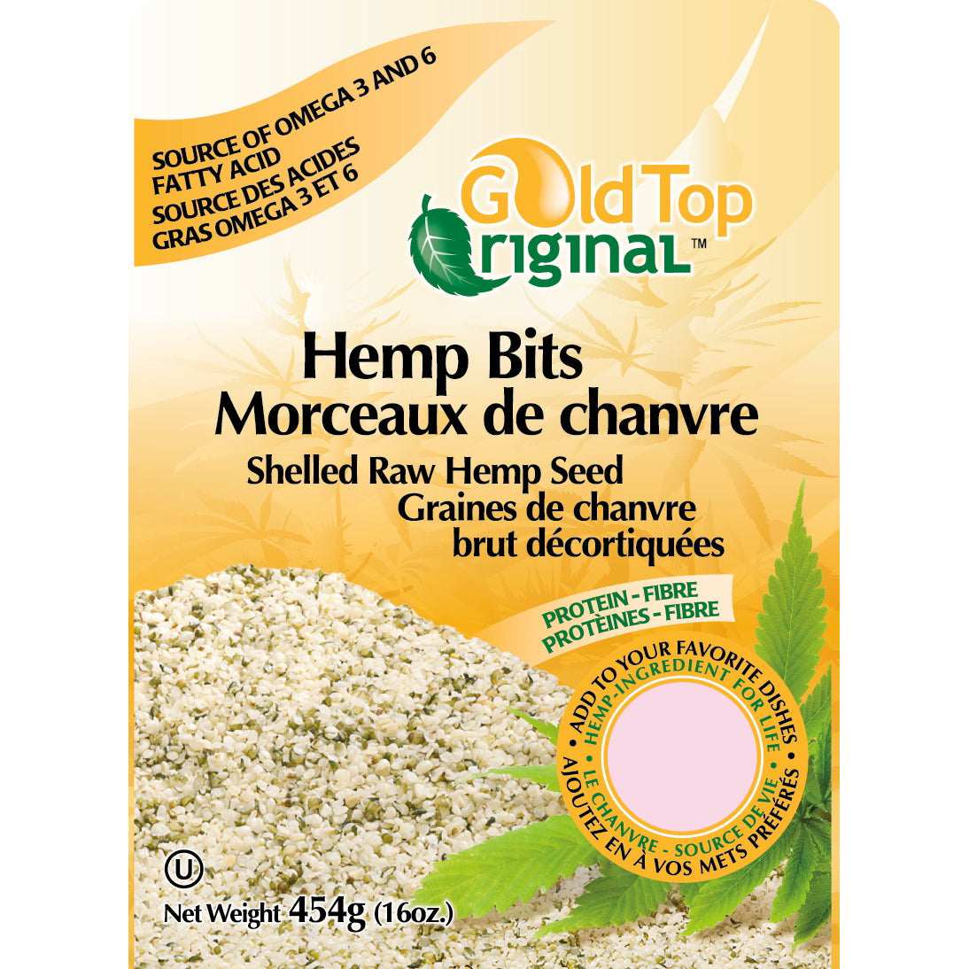 Gold Top Organic Hemp Bits