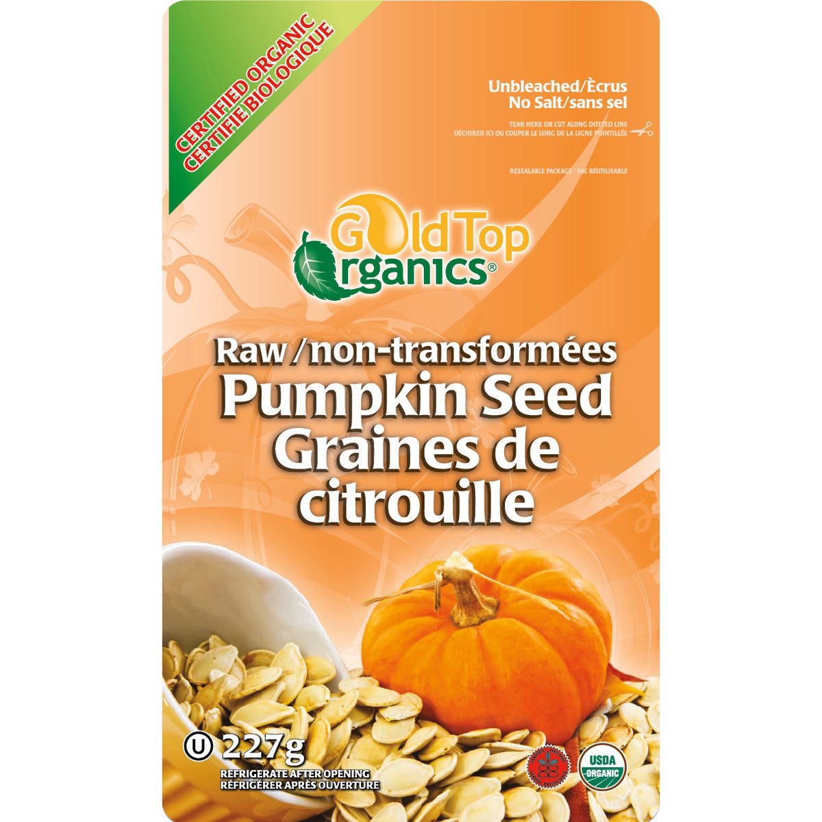 Gold Top Organic Pumpkin Seeds