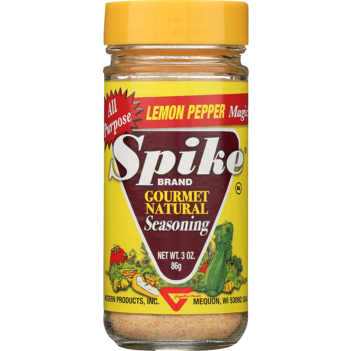 Spike Lemon Pepper Seasoning with Real Lemon and White Pepper, 85g