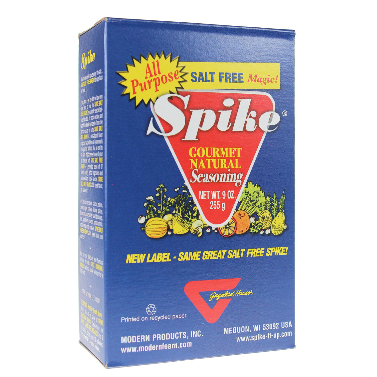 Spike Salt Free All-Purpose Seasoning, Herbs, Spices and Vegetables, 54g-255g - 255g