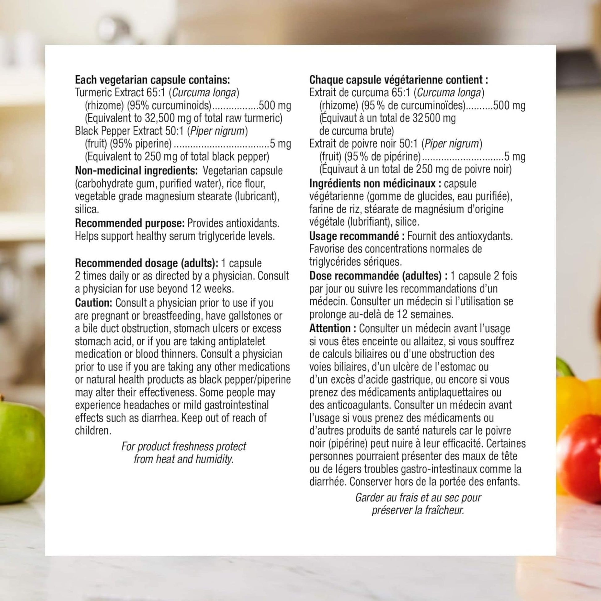 30 Vegetarian Capsules | Webber Naturals Turmeric Curcumin with Black Pepper 32,500mg Raw Herb