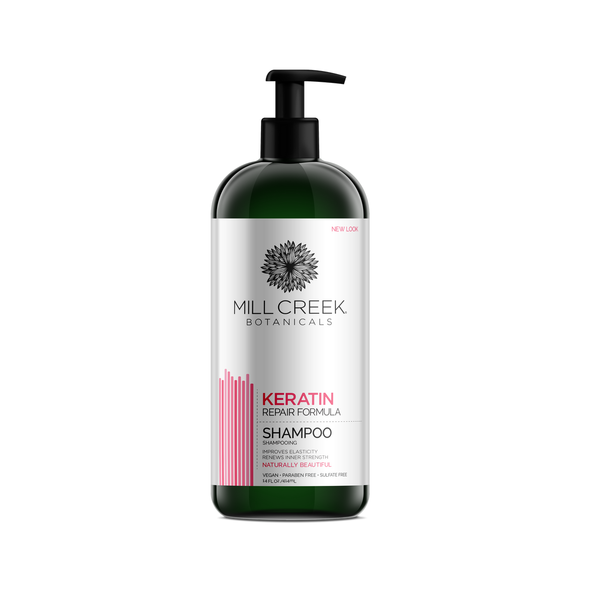 Mill Creek Keratin Shampoo, Repair Formula with Keratin and Argan Oil, 414ml-950ml - 414 ml