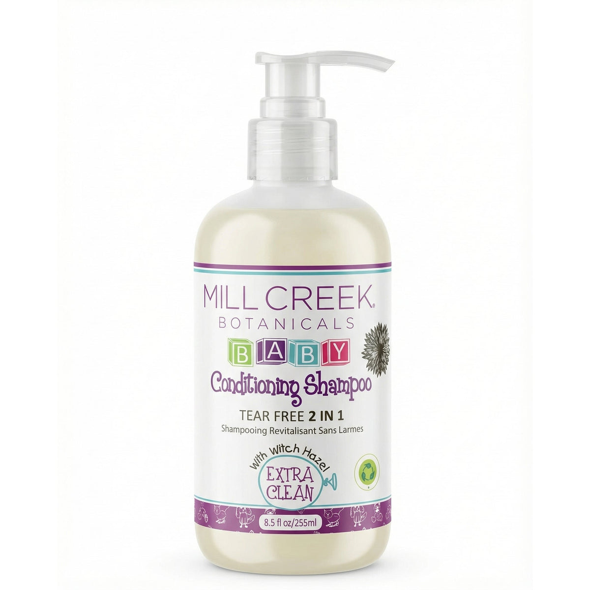 Mill Creek Baby Tear Free 2-in-1 Conditioning Shampoo with Organic Aloe and Witch Hazel, 255ml
