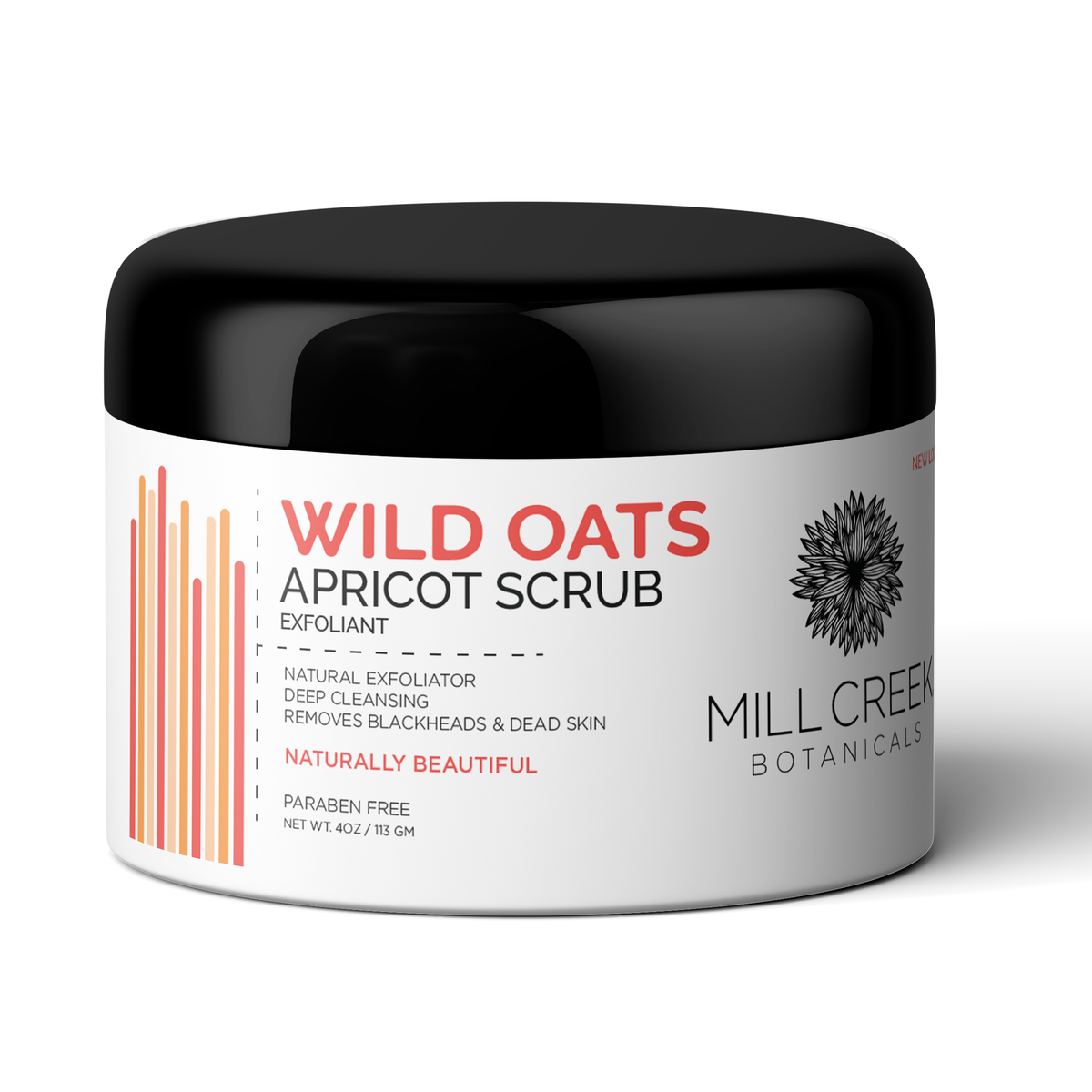 Mill Creek Wild Oats Facial Scrub, Original, Charcoal, Apricot or Coffee, 113g - Apricot