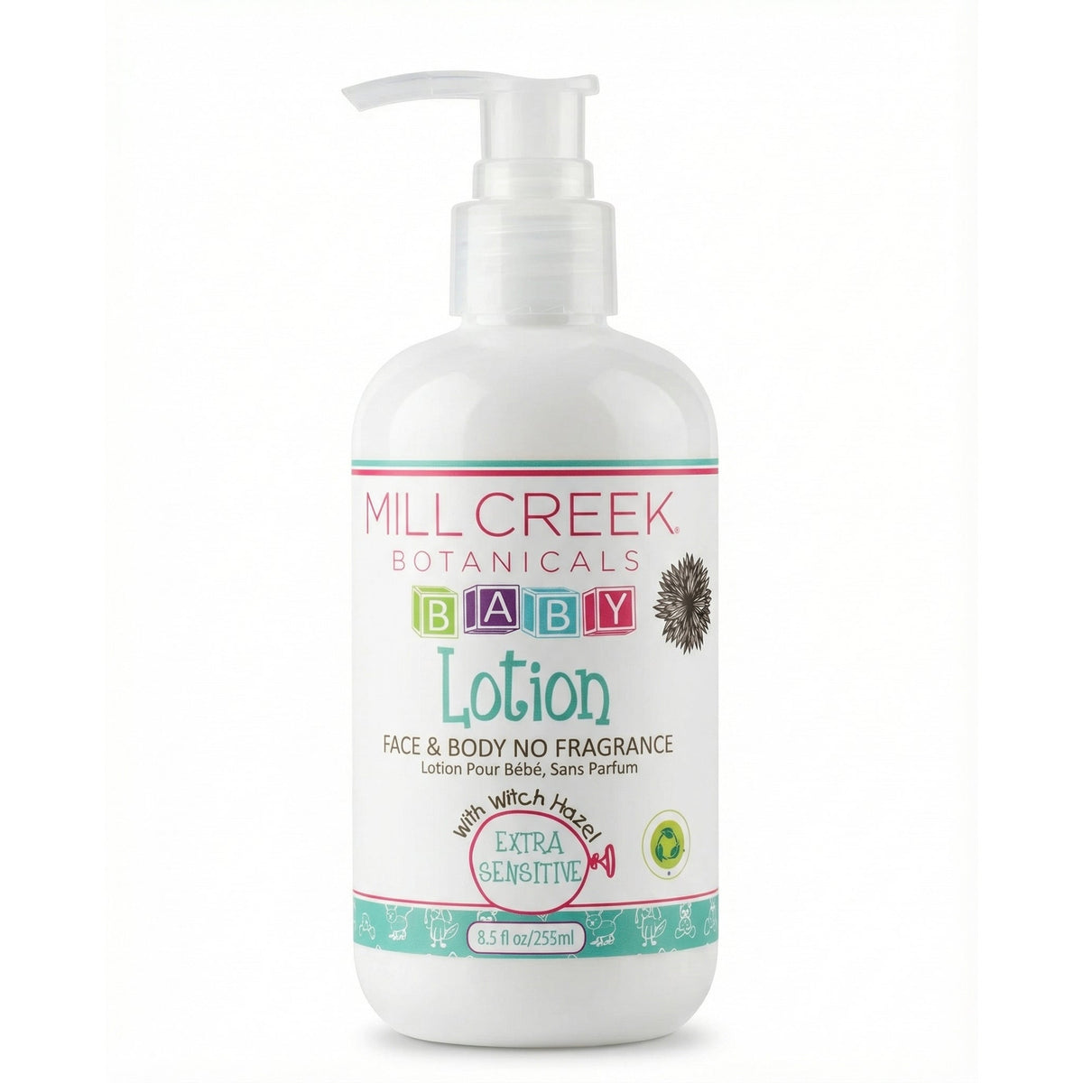 Mill Creek Baby Lotion, Fragrance-Free with Organic Aloe and Calendula, 255ml