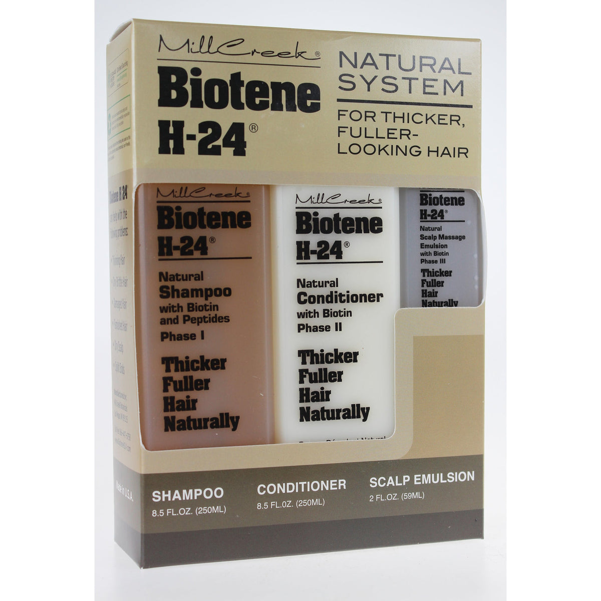 Mill Creek Biotene H-24 Tri-Pack: Shampoo, Conditioner and Scalp Emulsion