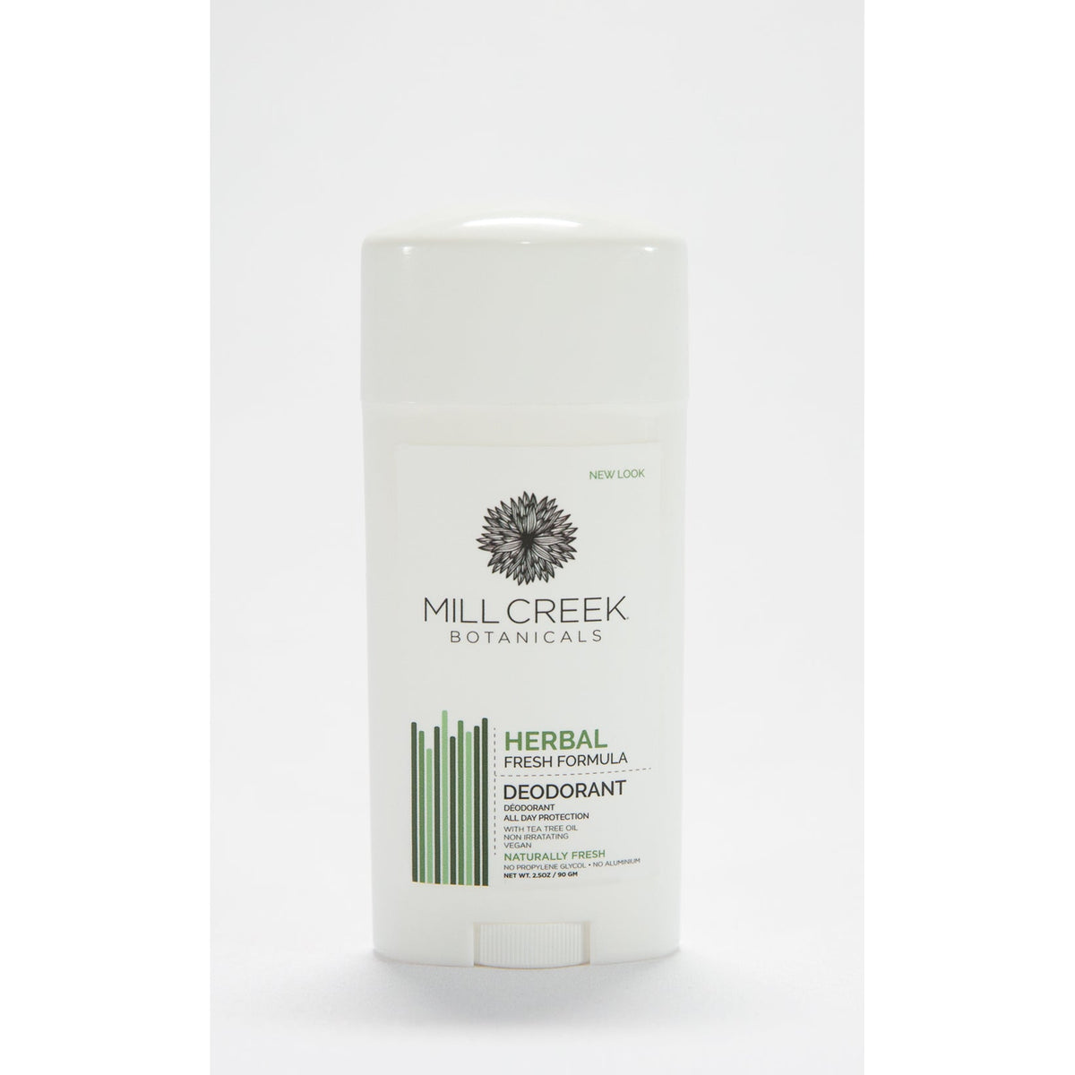 Mill Creek Herbal Deodorant Stick with Tea Tree and Coriander, Aluminum-Free, 4 Scents, 70g - Herbal