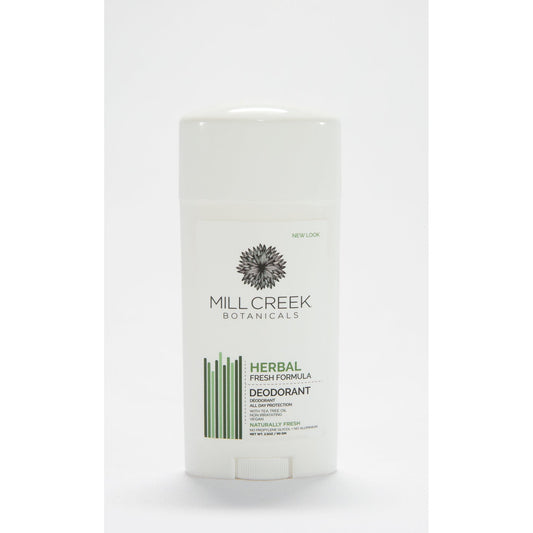 Mill Creek Herbal Deodorant Stick with Tea Tree and Coriander, Aluminum-Free, 4 Scents, 70g - Herbal