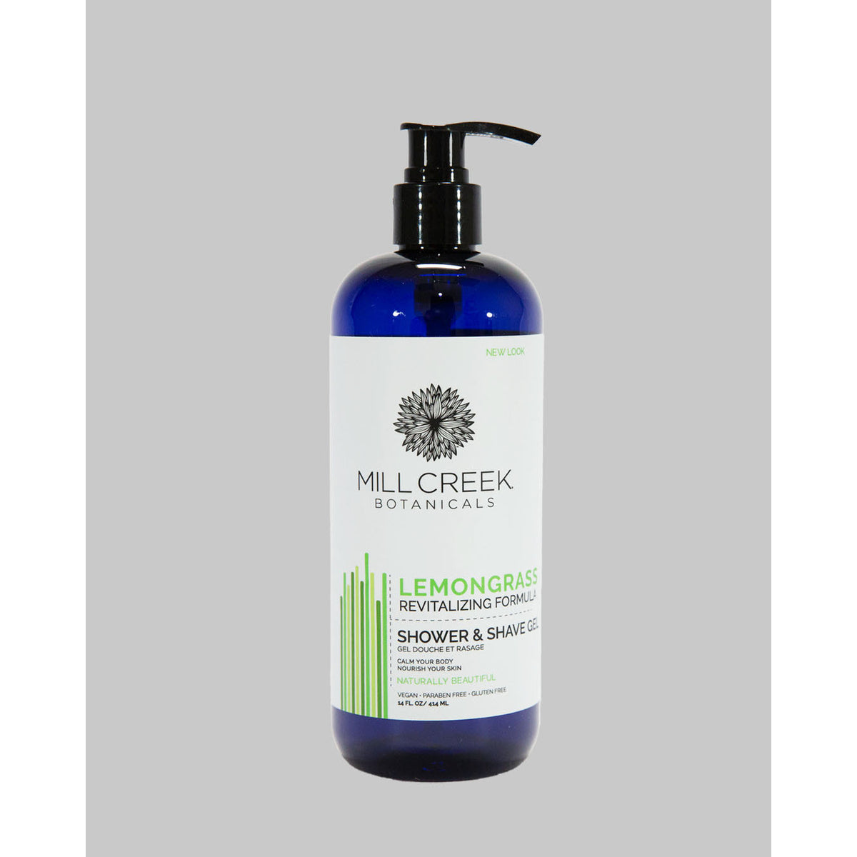 Mill Creek 2-in-1 Shower & Shave Gel with Organic Aloe and Argan Oil, 4 Scents, 414ml - Lemongrass