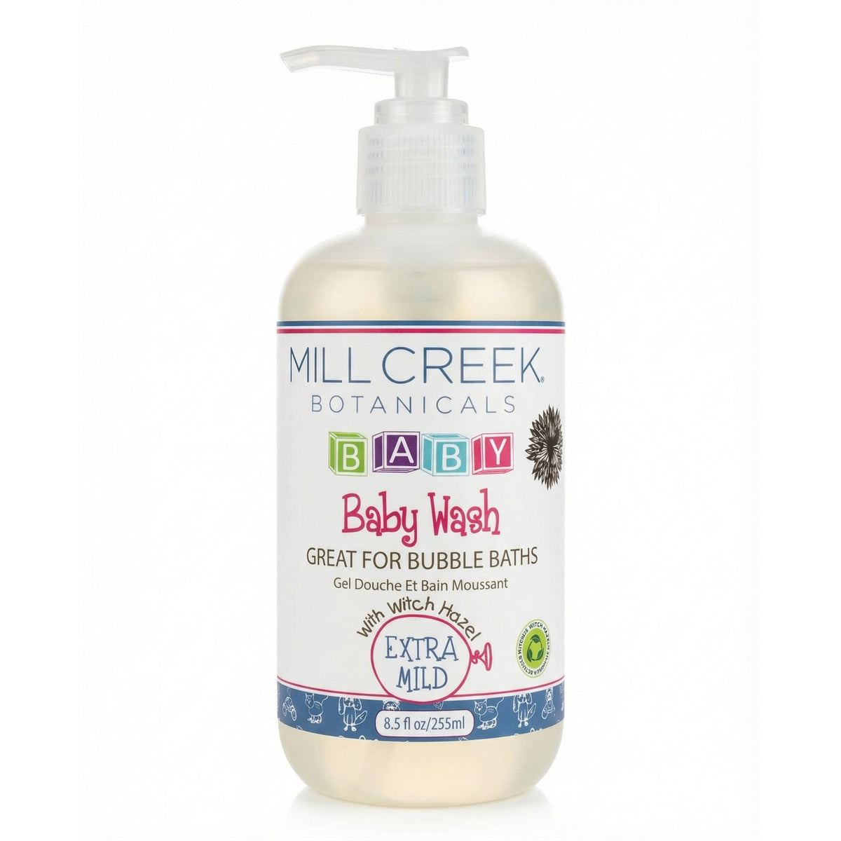 Mill Creek Baby Wash & Bubbles with Organic Aloe and Witch Hazel, 255ml