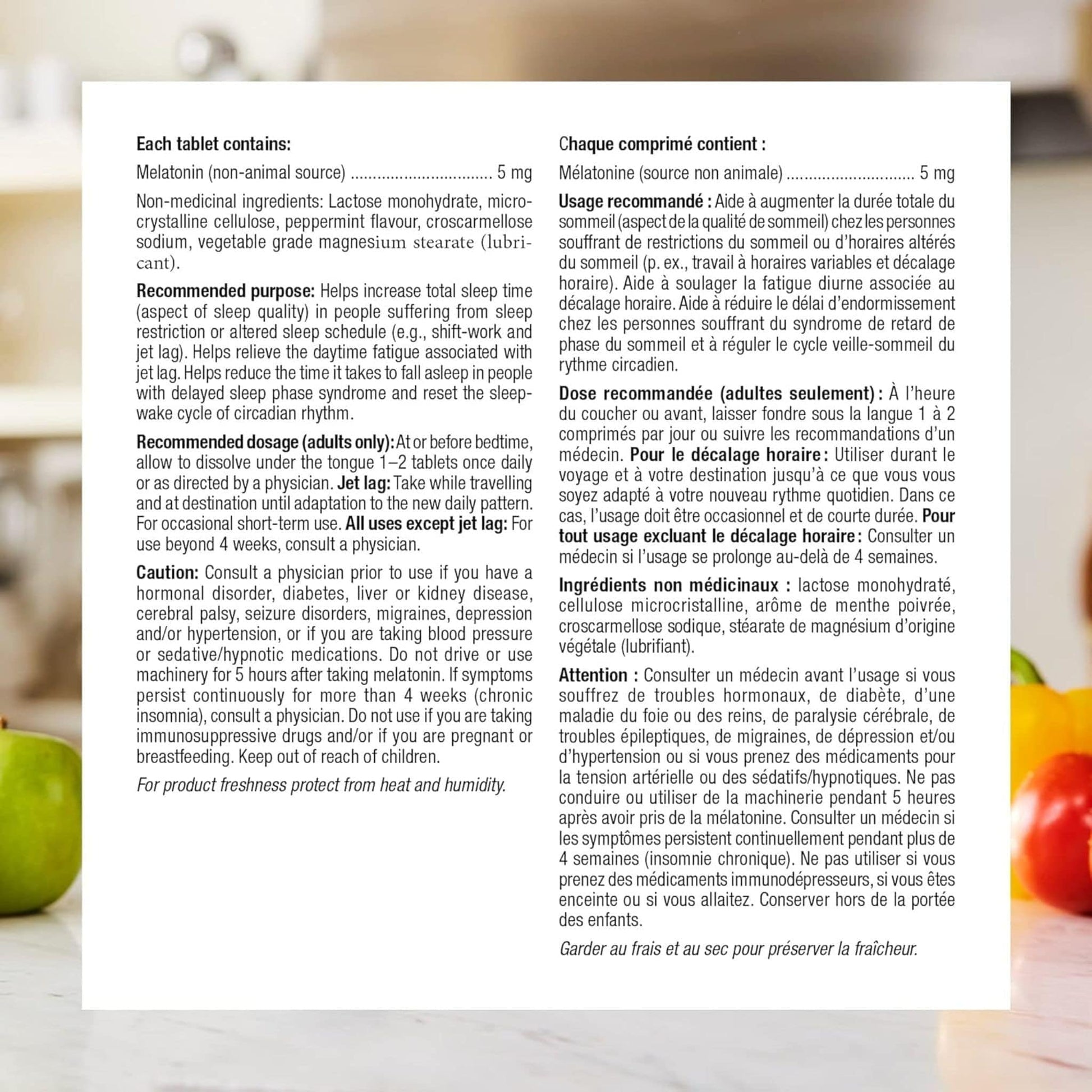 60 Tablets | Webber Naturals Melatonin Extra Strength 5mg Timed Release