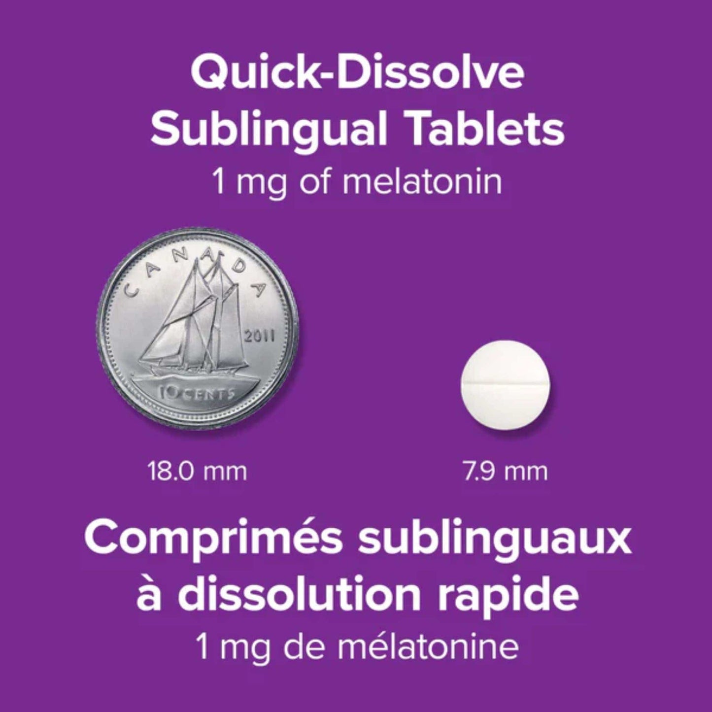 90 Sublingual Tablets | Webber Naturals Melatonin 1mg Quick Dissolve
