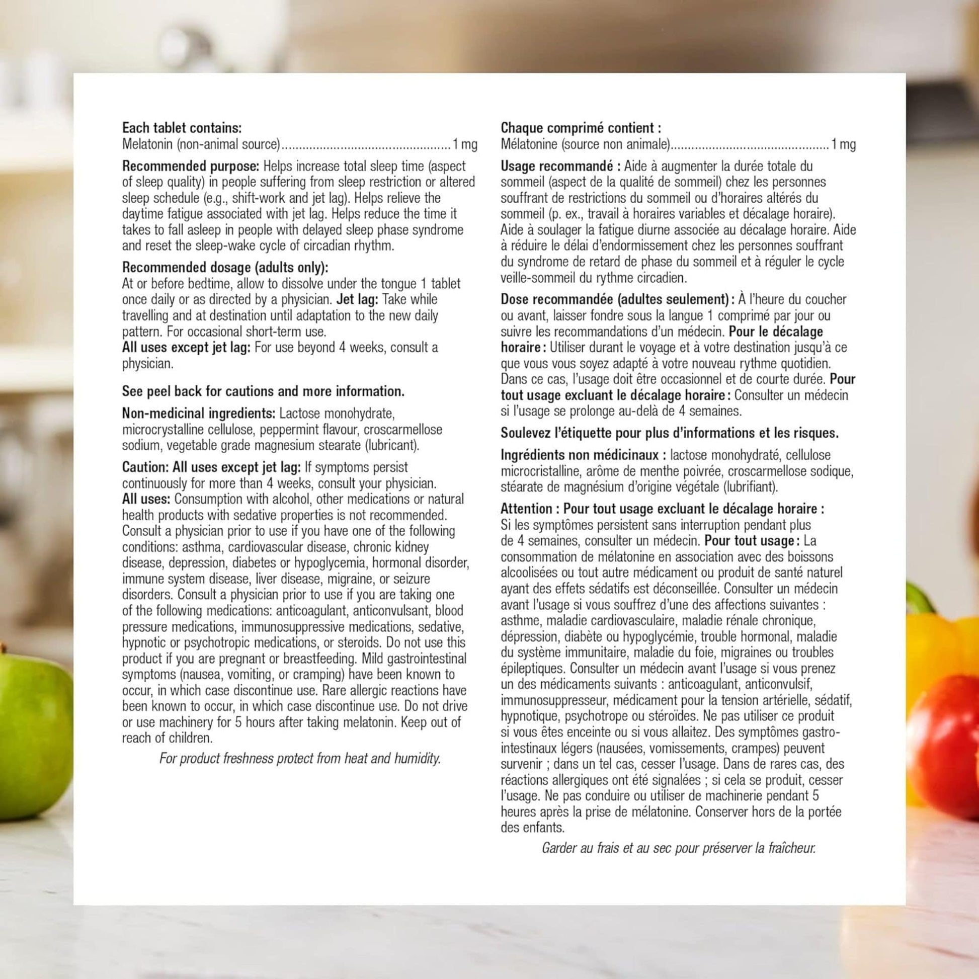 90 Sublingual Tablets | Webber Naturals Melatonin 1mg Quick Dissolve