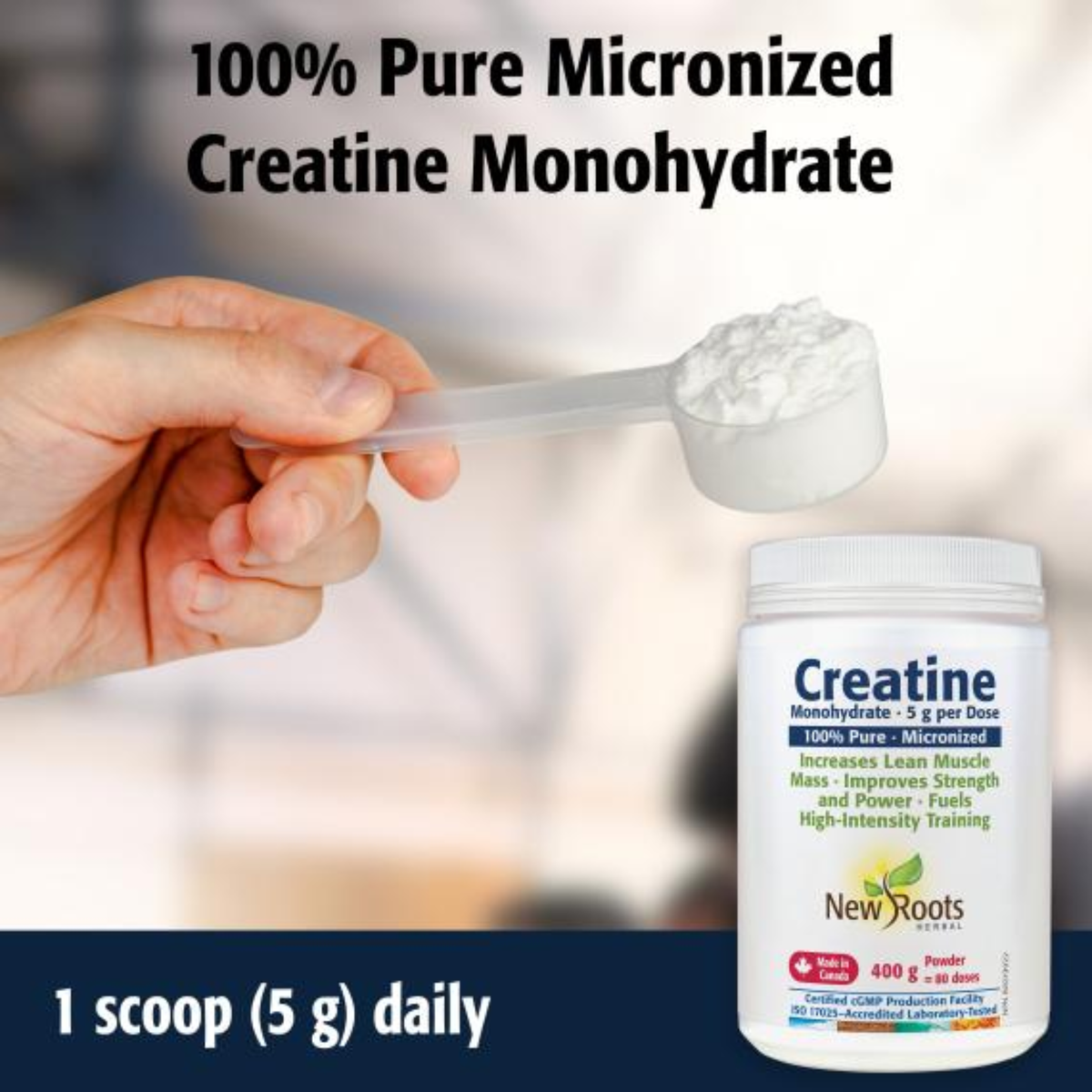 400g Unflavoured | New Roots Creatine Monohydrate Powder