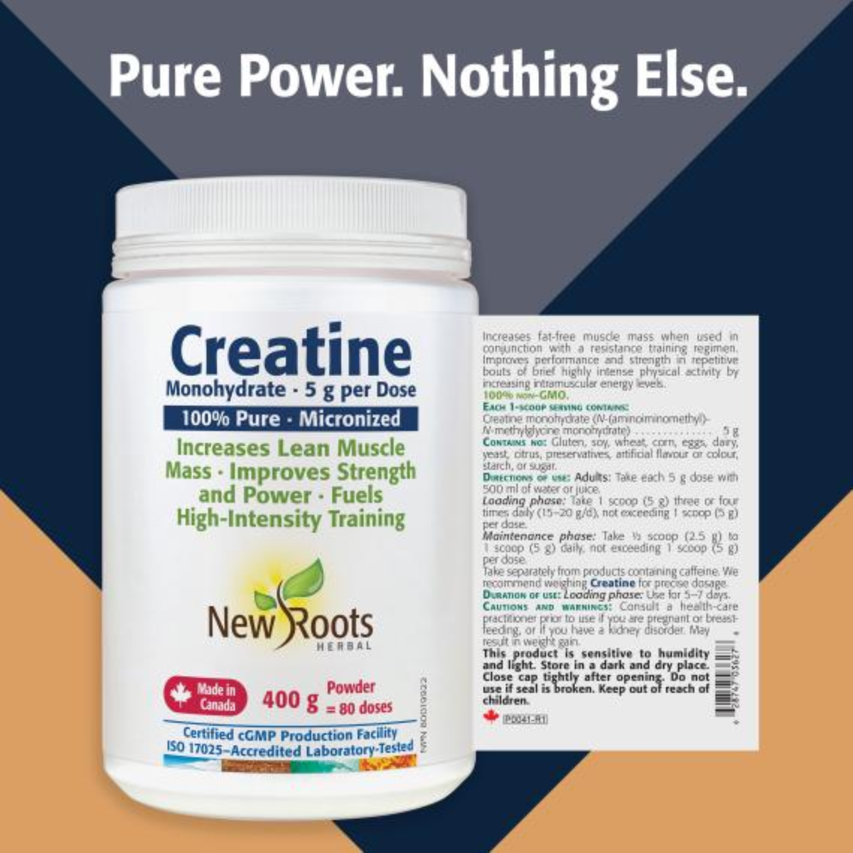 400g Unflavoured | New Roots Creatine Monohydrate Powder