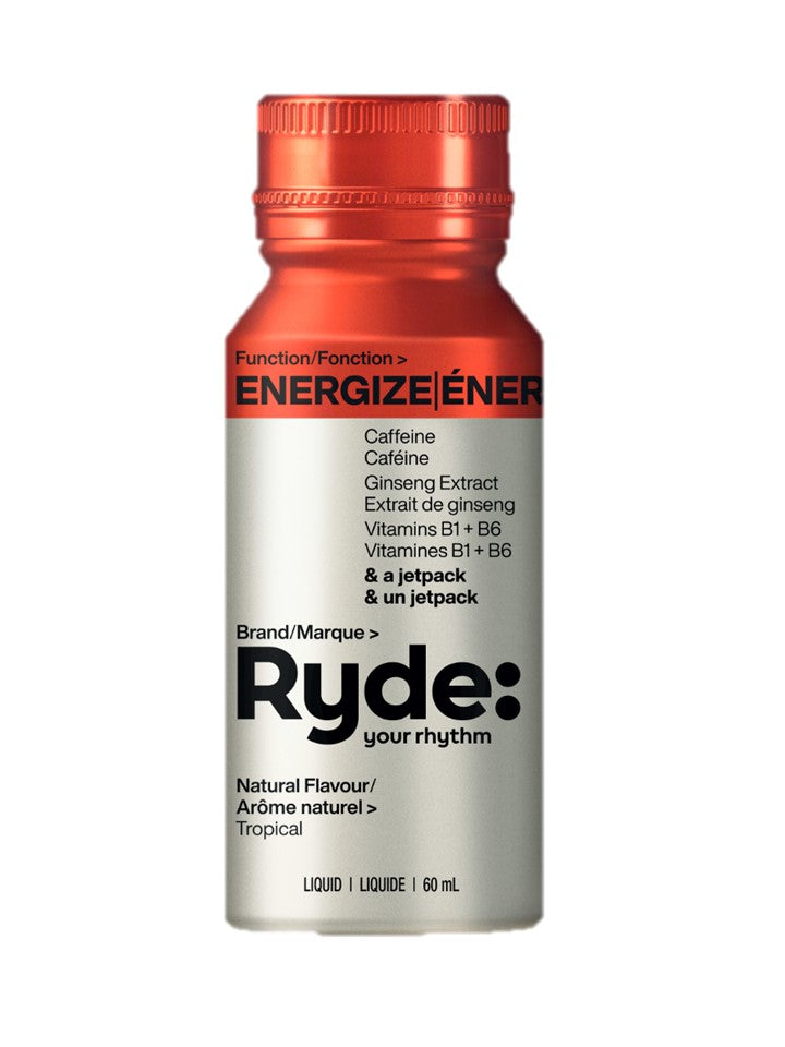 Ryde Energize Energy Shot, Case of 8 x 60ml