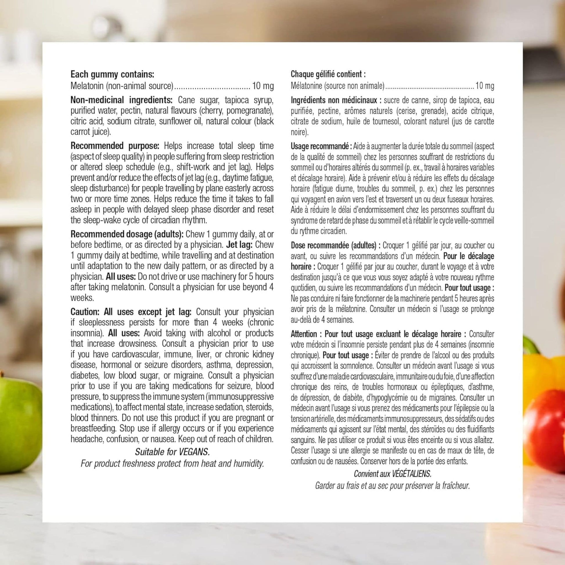 Cherry Pomegranate, 60 Gummies | Webber Naturals Melatonin 10mg Gummies