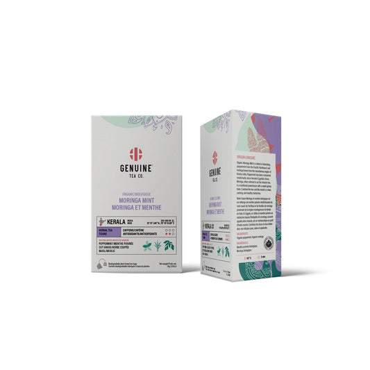 Genuine Tea Organic Moringa Mint, 15 pyramid tea bags