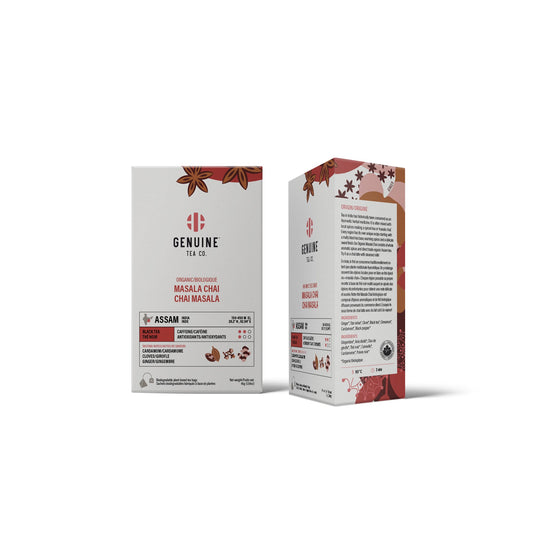 Genuine Tea Organic Masala Chai, 15 pyramid tea bags