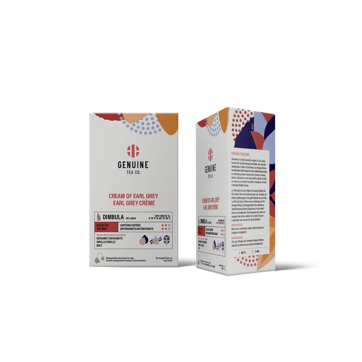 Genuine Tea Cream of Earl Grey, 15 pyramid tea bags