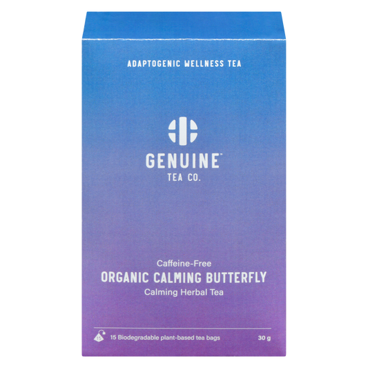 Genuine Tea Organic Calming Butterfly, 15 pyramid tea bags