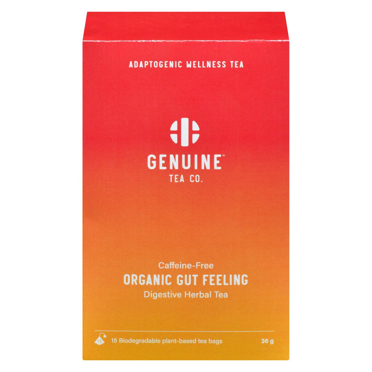 Genuine Tea Organic Gut Feeling, 15 pyramid tea bags