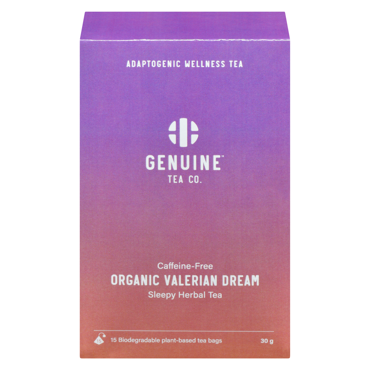 Genuine Tea Organic Valerian Dream, 15 pyramid tea bags