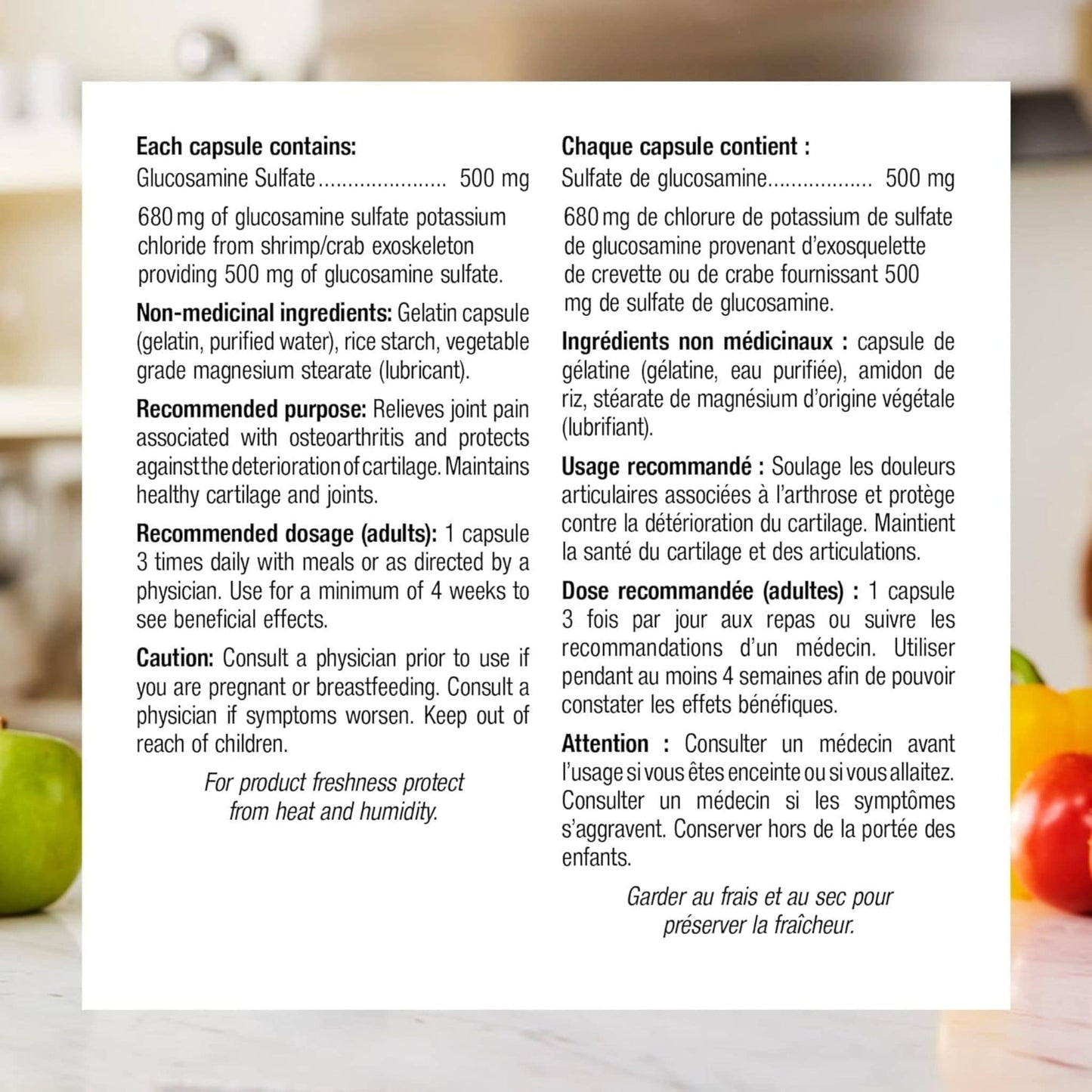 330 Capsules | Webber Naturals Glucosamine Sulfate 500 mg